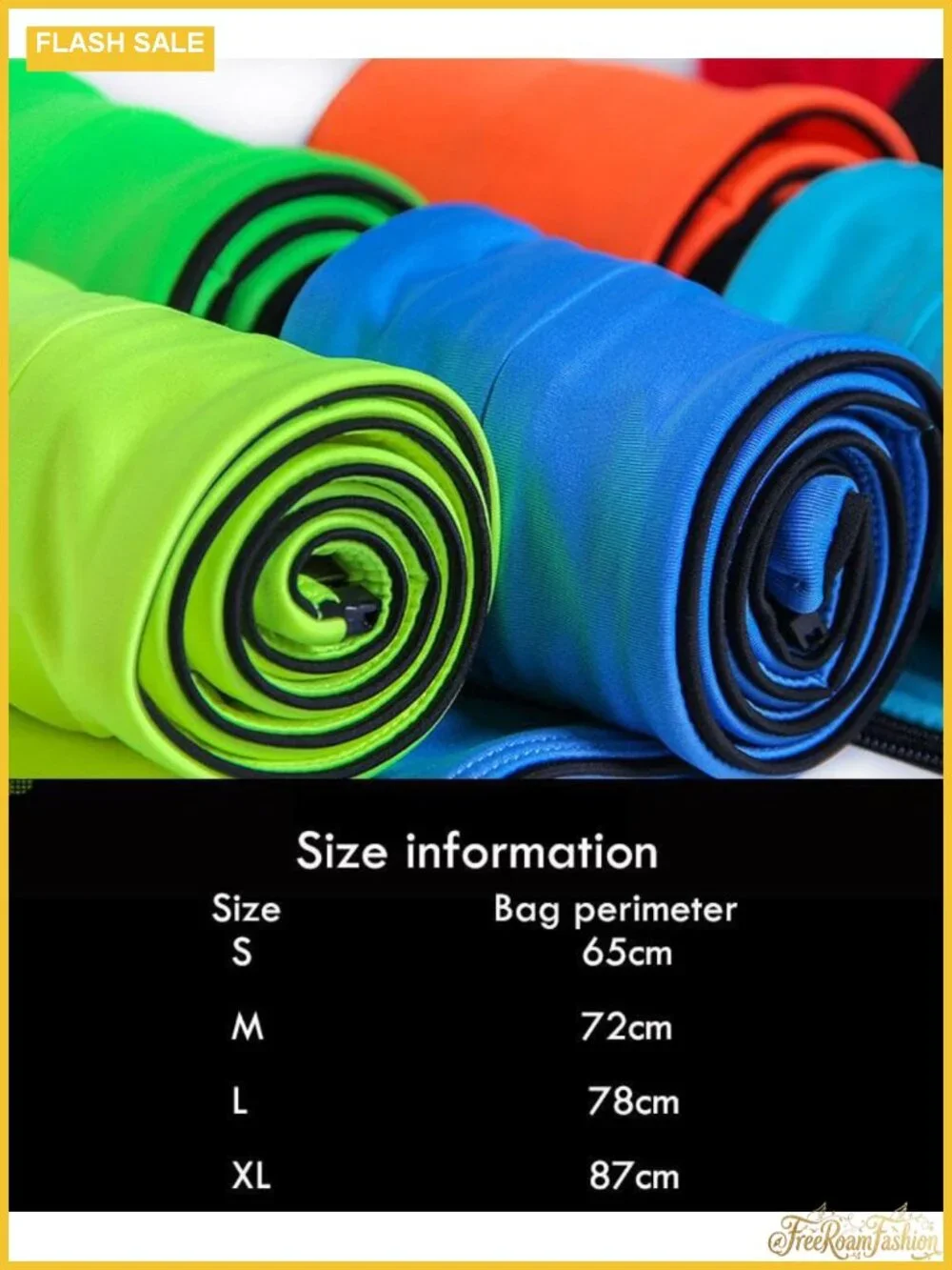 FlexiStash Durable Spandex Elastic Waist Belt Zipper Fanny Pack Travel Sports